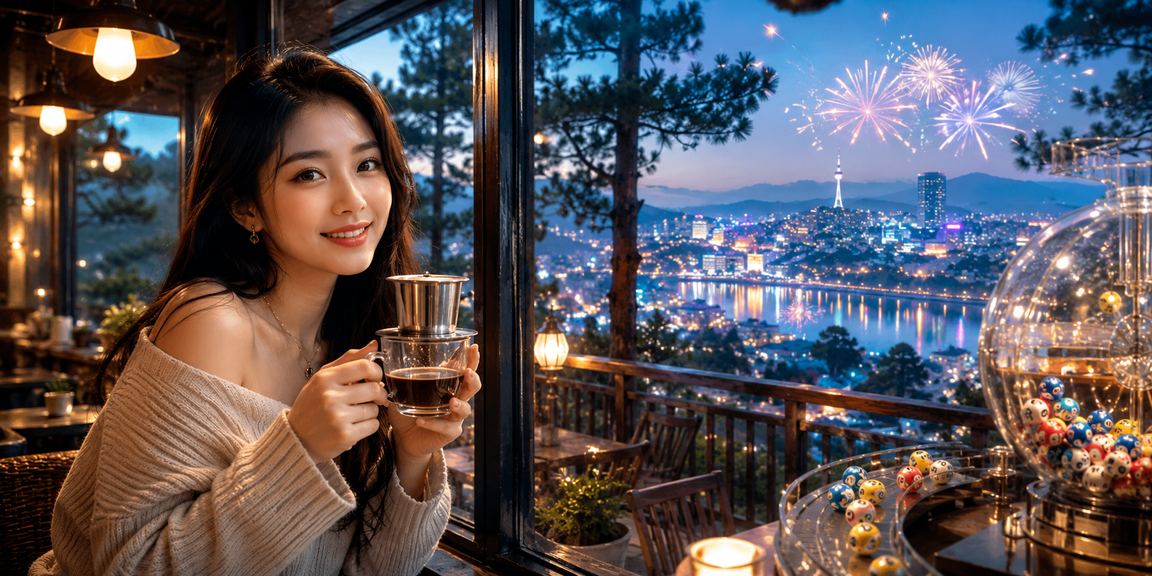 Người dùng Đà Lạt xem kết quả xổ số trực tuyến bên tách cà phê sáng
