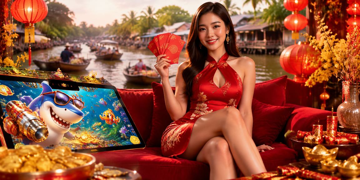 Trò chơi bắn cá sông Mekong với đèn lồng lung linh về đêm tại miền Tây Nam Bộ